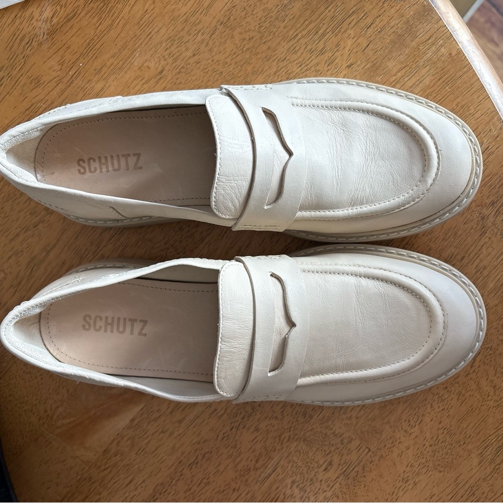 SCHUTZ Women's Cream Loafers